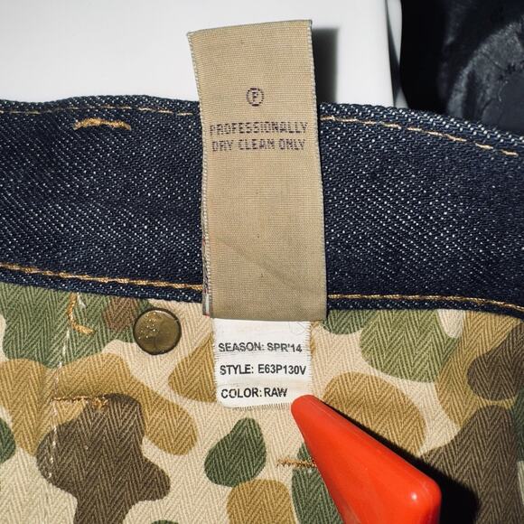 PRPS Mens 34x34 Selvedge Rambler Denim Raw Dark Blue Wash Jeans Button Japanese - Picture 10 of 12